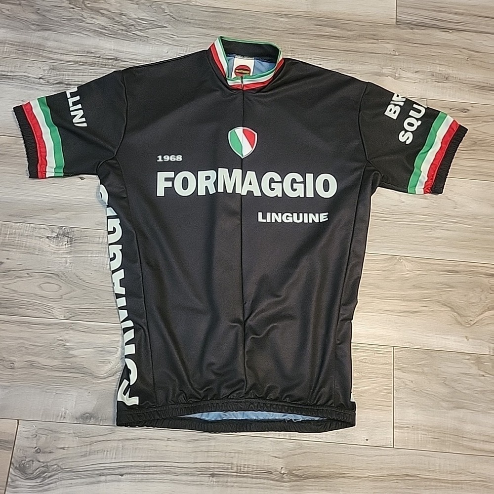 Formaggio 1968 Retro Cycling Jersey Large Black World Jerseys